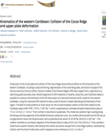 Kinematics of the western Caribbean: Collision of the Cocos Ridge and upper plate deformation.